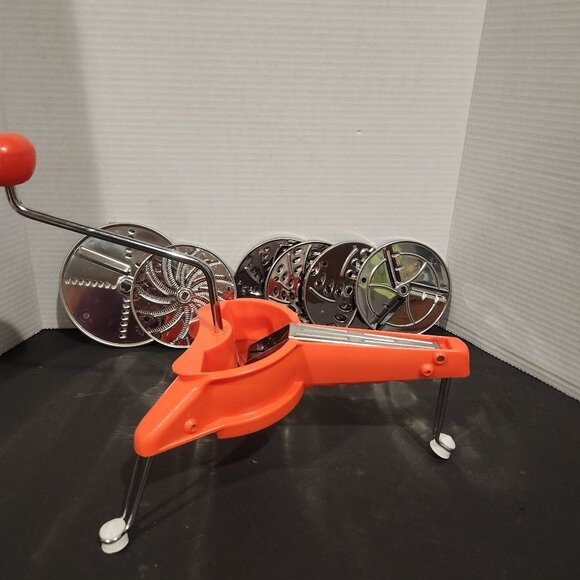 Vintage Rotary Grater 5 Stainless Steel Cutter Plates Slicer Shredder by Leco - Picture 1 of 11